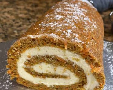 Carrot Cake Roll with Cream Cheese Frosting Filling