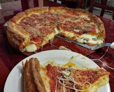 homemade chicago style deep dish pizza