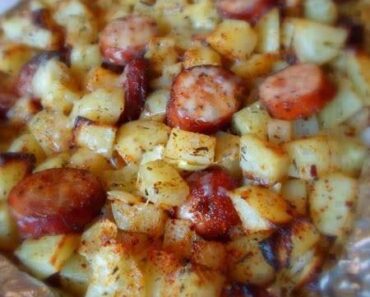 Oven Roasted Smoked Sausage and Potatoes