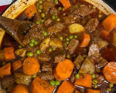 Beef stew. Perfect for a chilly November afternoon!