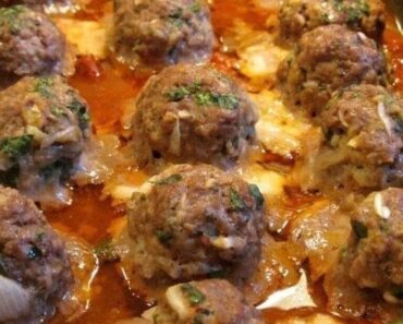 Baked Mozzarella Stuffed Meatballs