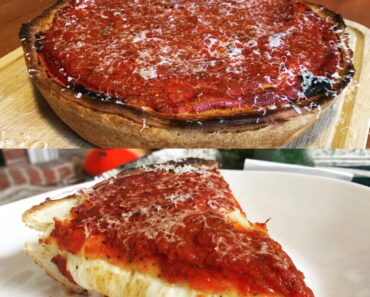 Chicago-style deep-dish pizza