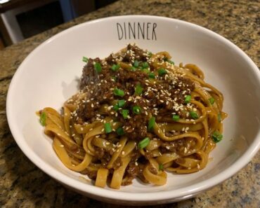 Easy Mongolian Ground Beef Noodles