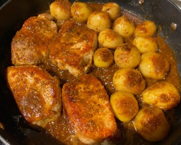 Honey Mustard Pork Chops Skillet