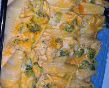 Chicken Alfredo Broccoli & Cheese Stuffed Shells