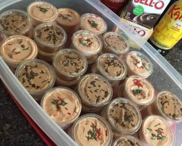 Christmas Chocolate Kahlua & Bailey’s Pudding Shots 