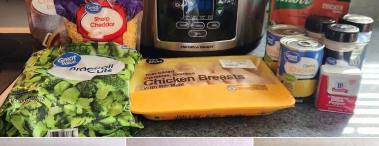 Creamy Chicken and Broccoli Crockpot  recipe