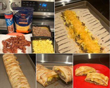 Breakfast-for-Dinner Braid Pizza recipe