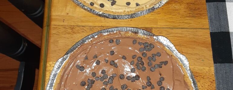 Chocolate and Peanut Butter Pies  Recipe