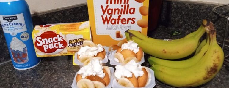 Cheap Snack Idea: Banana Cream Pie Pudding Cups