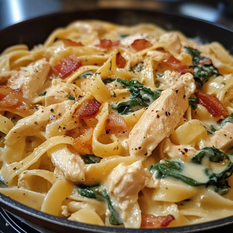 Creamy Chicken Bacon Spinach Pasta - Naneg Recipes.