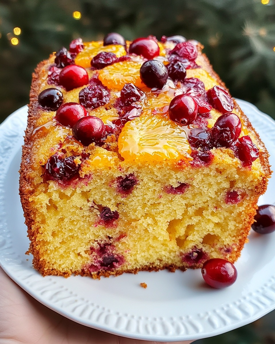 Holiday cranberry orange pound cake recipe