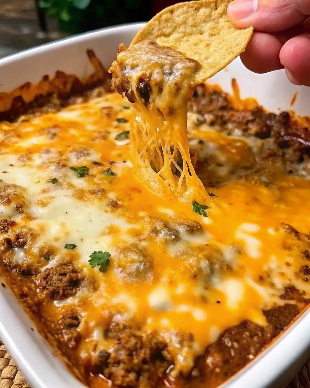 Easy Cheesy Hot Taco Dip for party