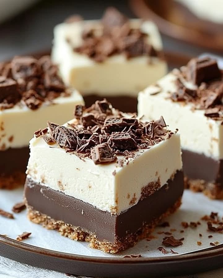 5-Ingredient No-Bake Tim Tam Cheesecake Bites on a plate