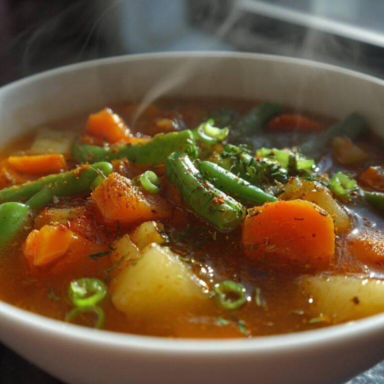 One-Pot Creamy Winter Vegetable Soup in a bowl