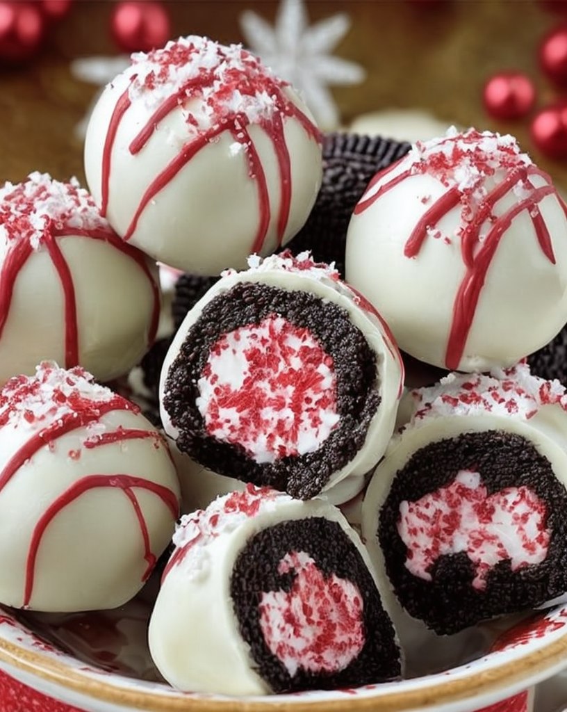 No-Bake Peppermint Oreo Truffles