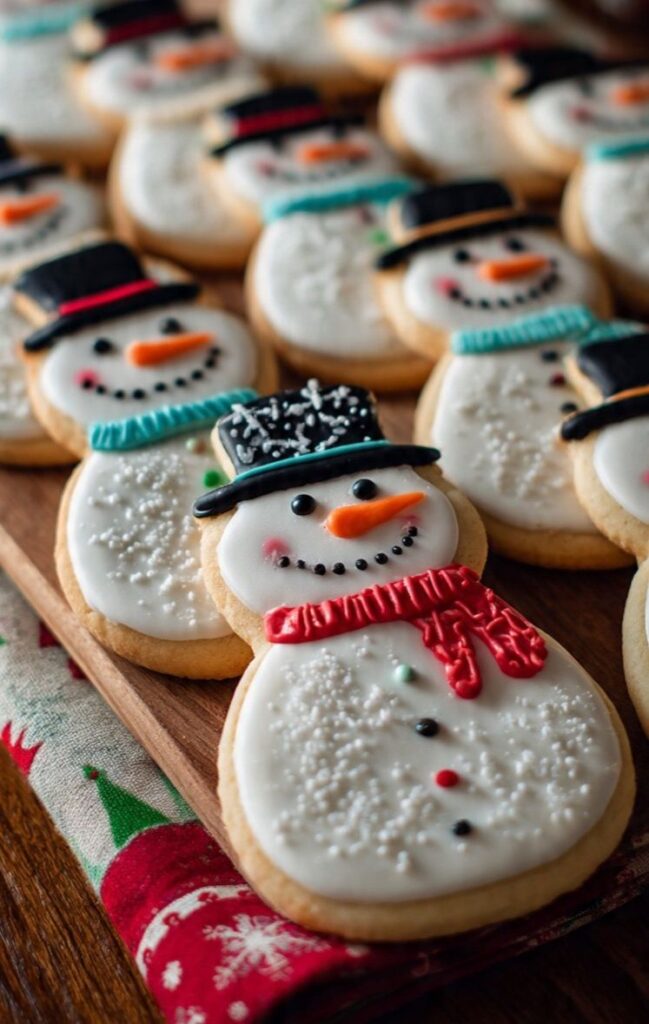 Christmas Melted Snowman Cookies