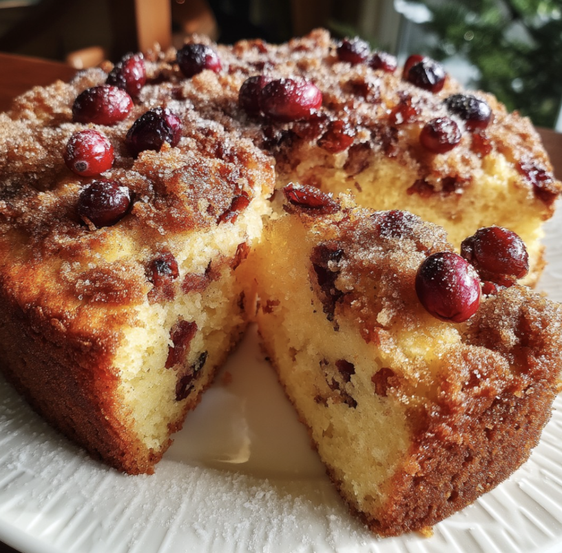 Christmas cranberry orange coffee cake