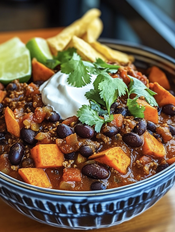 Easy One-Pot Sweet Potato Black Bean Chili