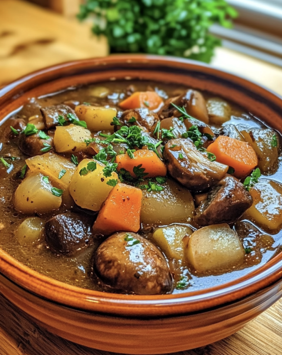 One-pot cozy mushroom stew for cold nights