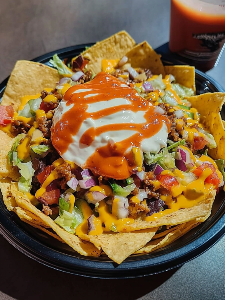 Homemade Taco Salad bowl with toppings