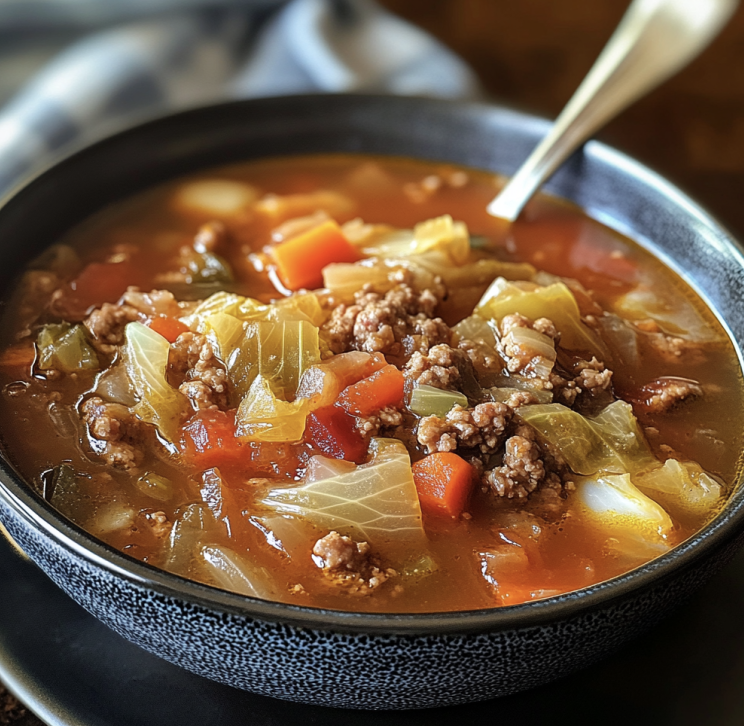 cabbage beef soup hearty and comforting