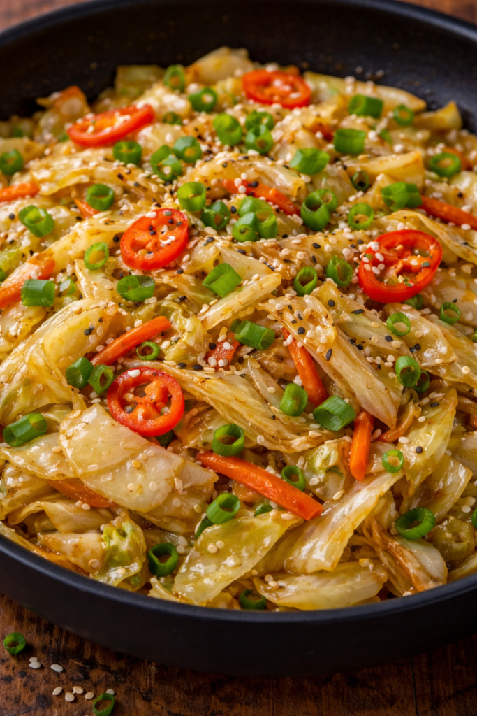 healthy asian cabbage stir fry