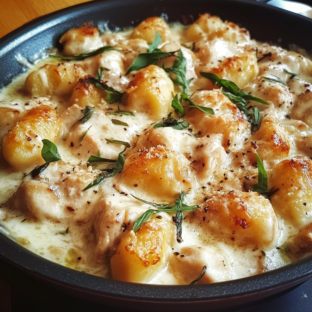 Creamy One-Pot Chicken Alfredo Gnocchi