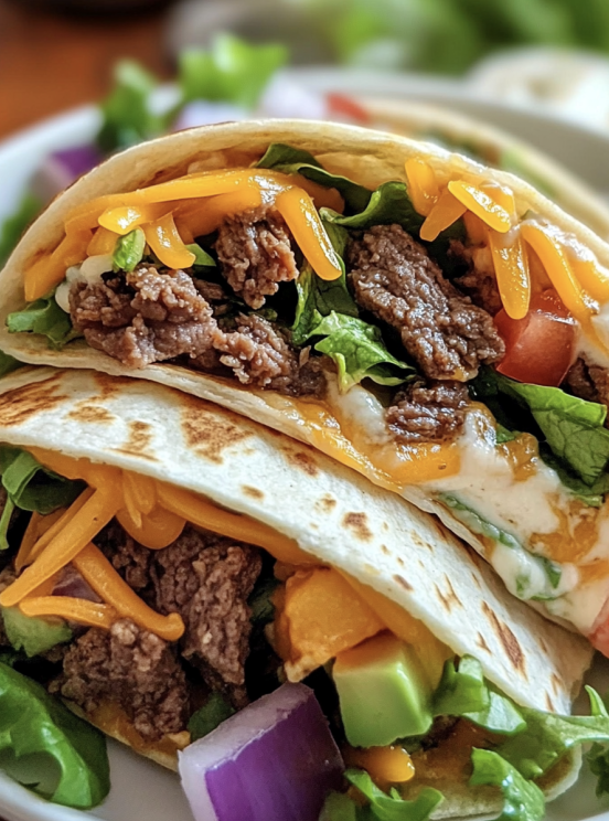 Nacho Cheese Beef Wrap