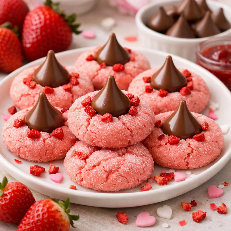 Sweet Strawberry Kiss Cookies