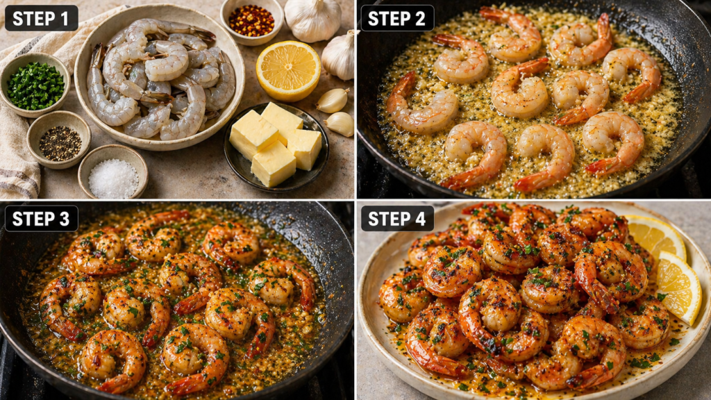 Juicy Mediterranean shrimp skewers served on a platter