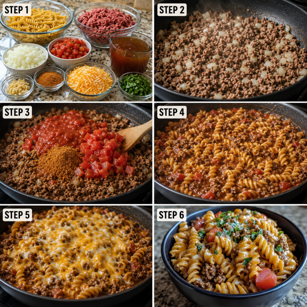 Cheesy make-ahead taco pasta casserole