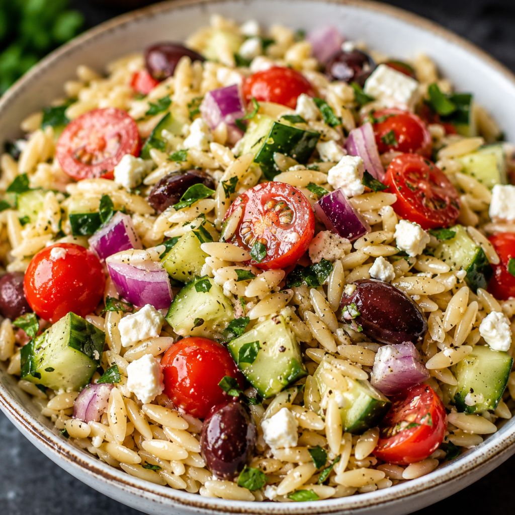 Greek Orzo Pasta Salad