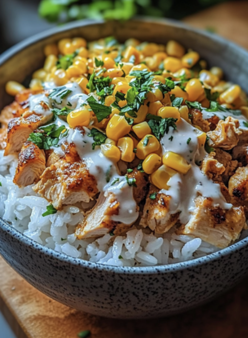 Delicious Street Corn Chicken Rice Bowl Recipe