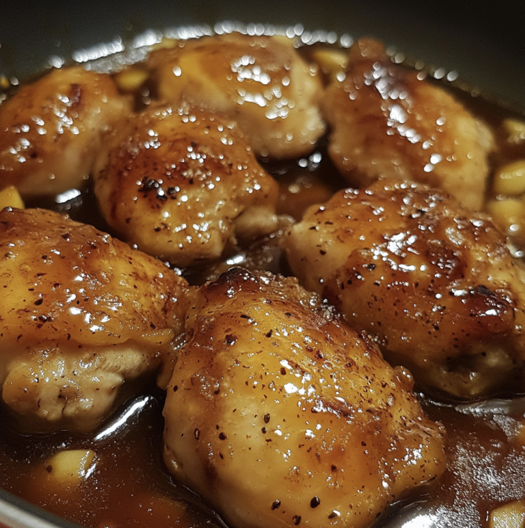 Apple Cider Glazed Chicken Thighs
