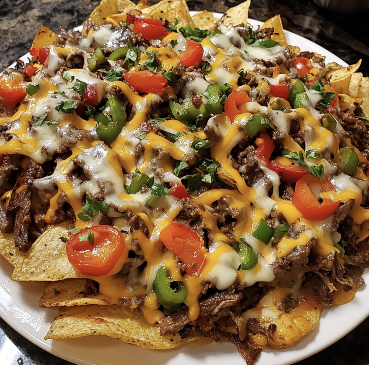 Philly Cheesesteak Nachos