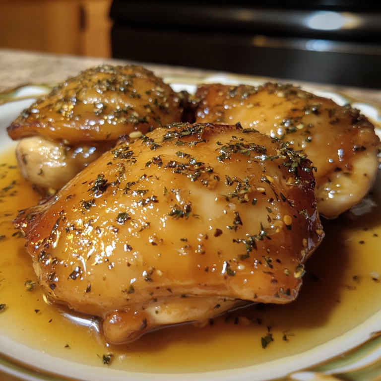Garlic Honey Crockpot Chicken Thighs