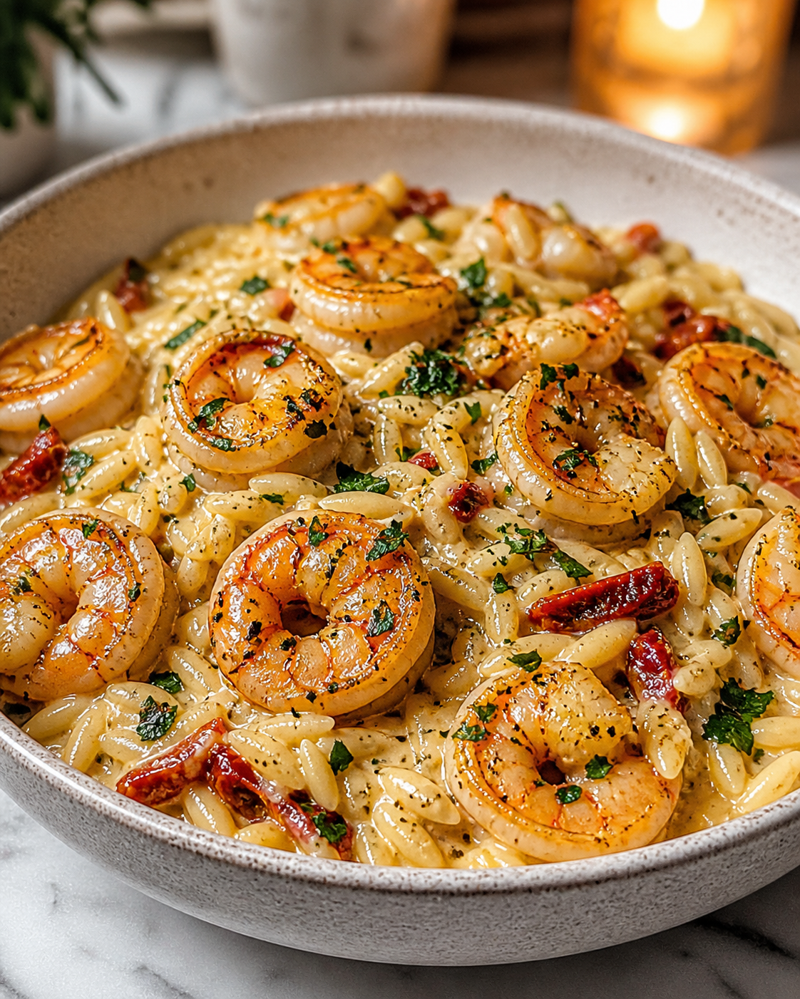 One Pot Marry Me Shrimp and Orzo