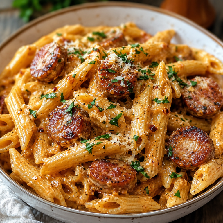 Creamy Spicy Cajun Sausage Pasta