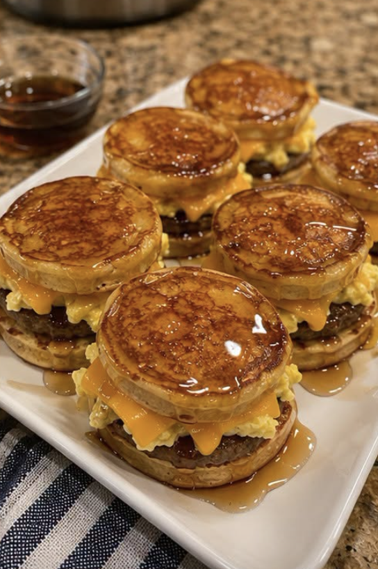 French Toast Sausage Breakfast Sliders