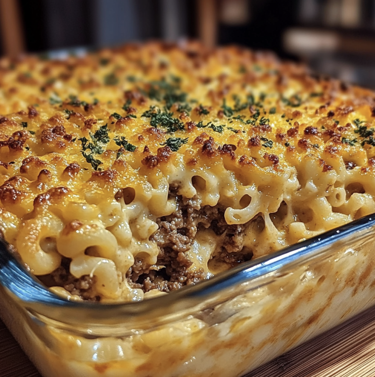 Mac and Cheese Meatloaf Casserole