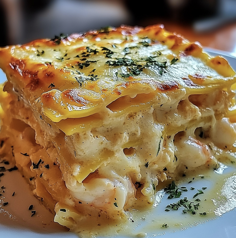 Garlic Butter Shrimp Scampi Lasagna