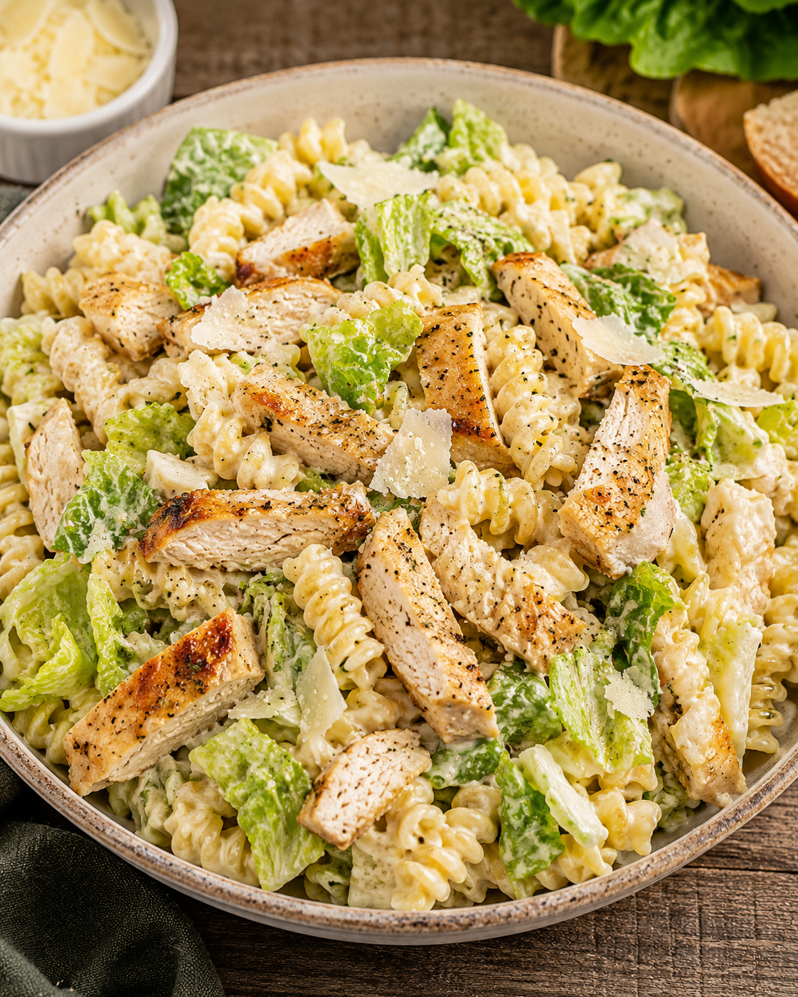 Creamy Caesar Chicken Pasta Salad
