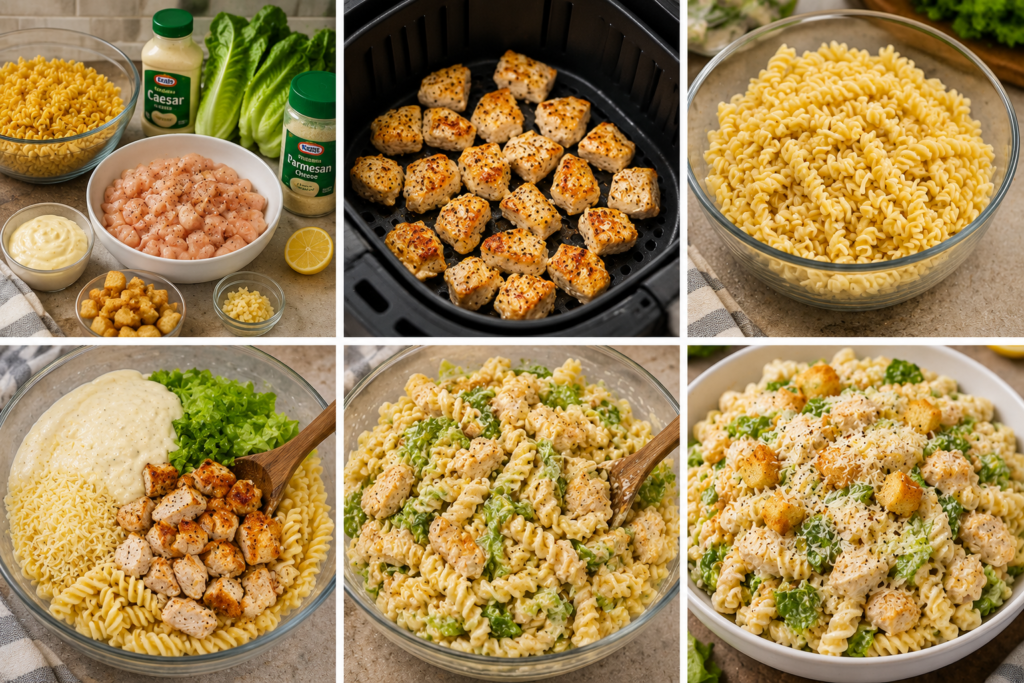 Creamy Caesar Chicken Pasta Salad