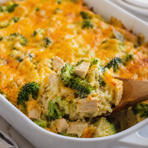 Cheesy Chicken Broccoli Rice Casserole